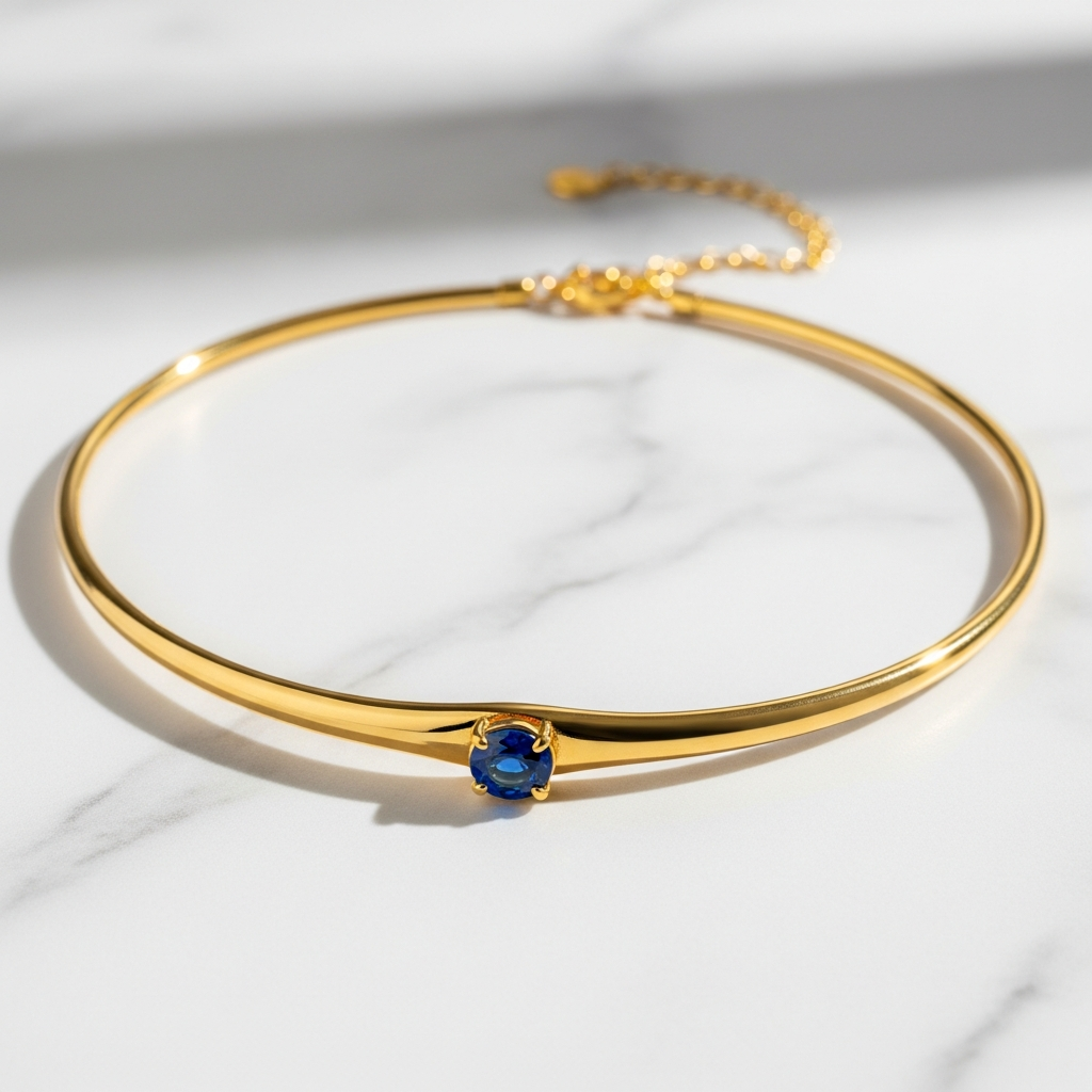 Minimal Gold Choker Necklace