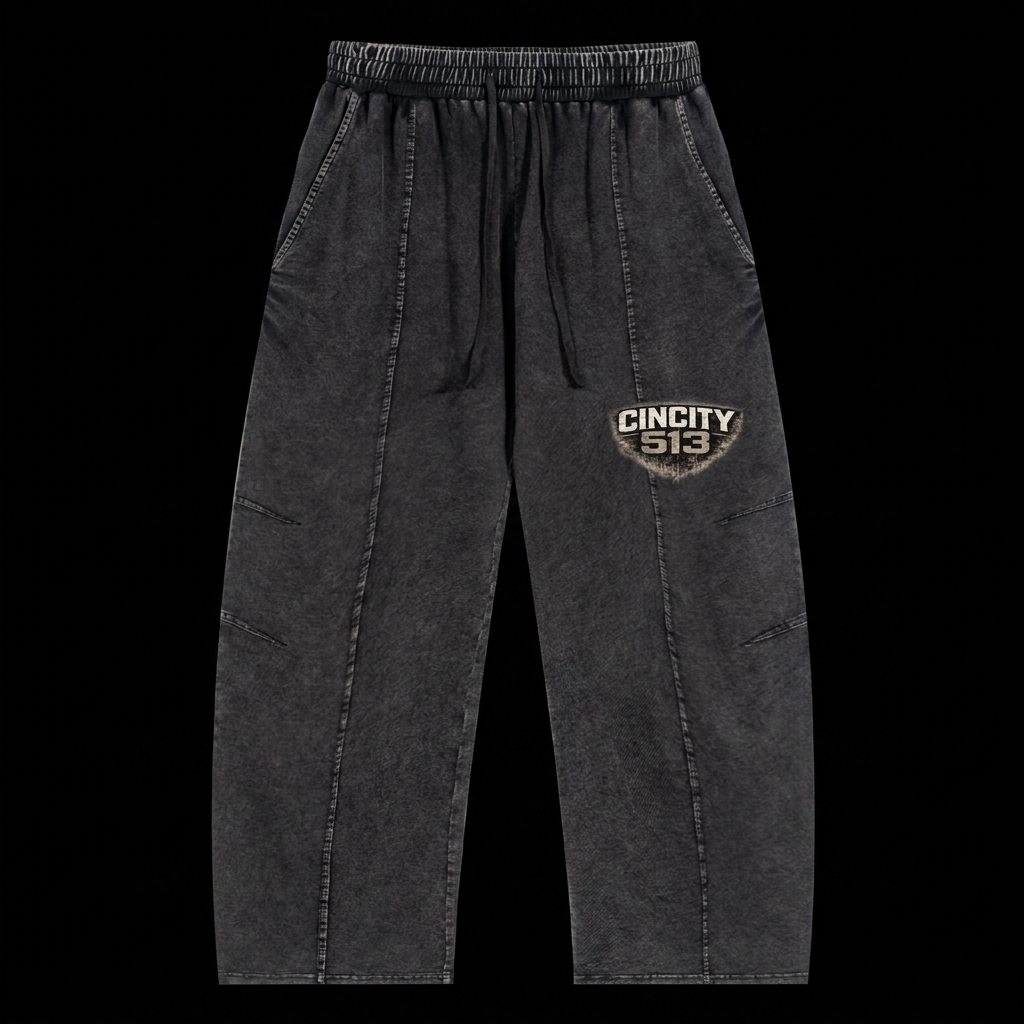 Snow Wash Drawstring Pants