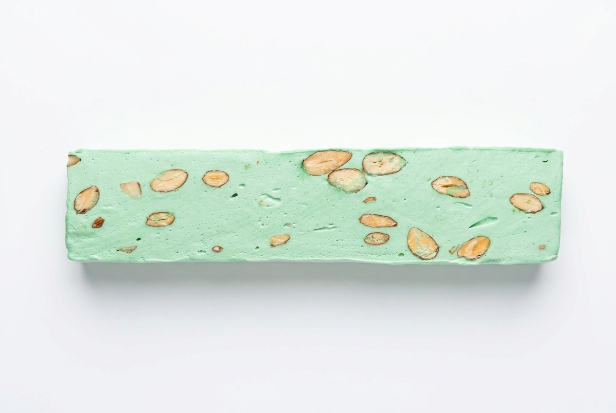 Barre nougat tendre coloré – Pistache