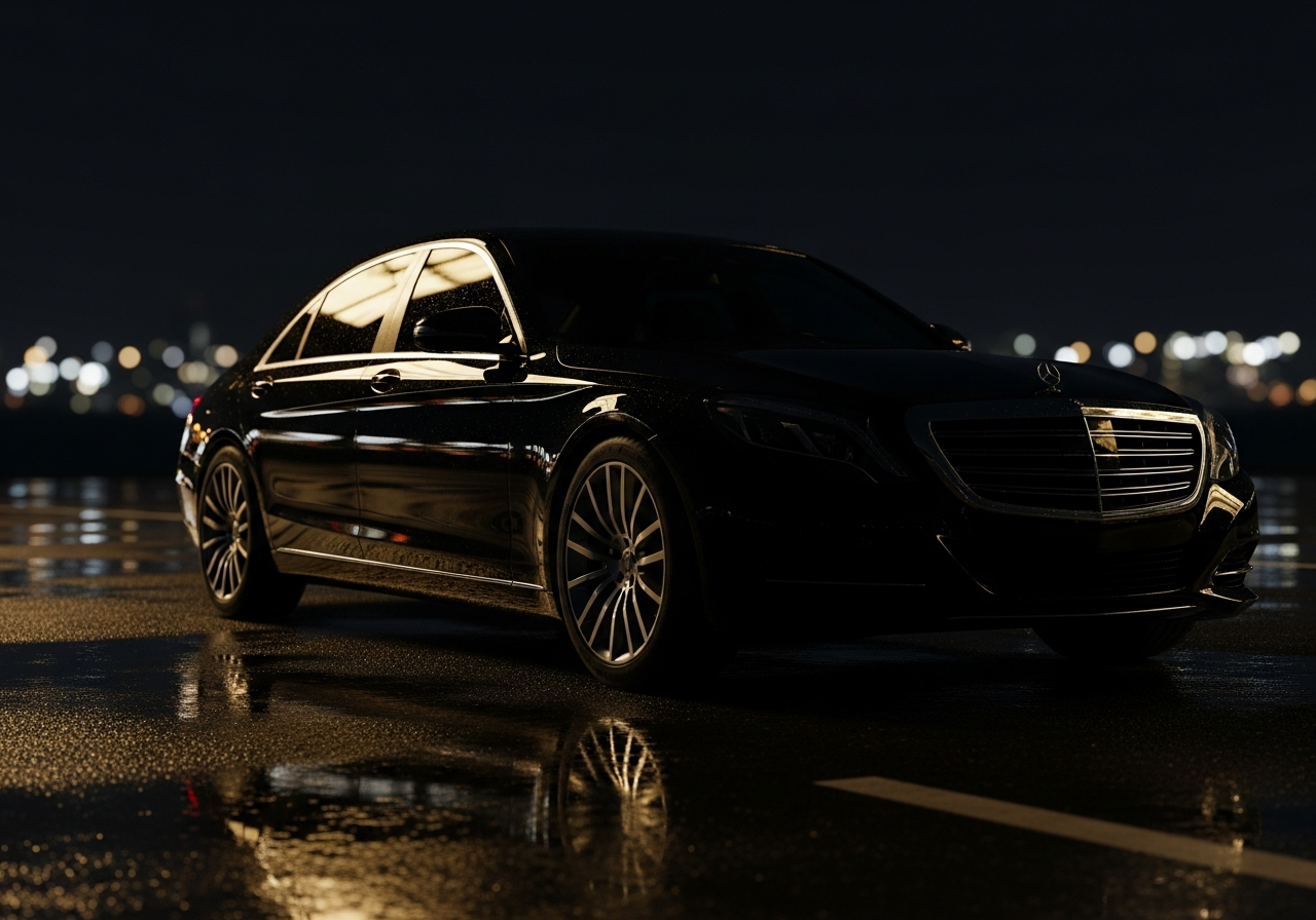 BlackRide luxury chauffeur vehicle in Jeddah