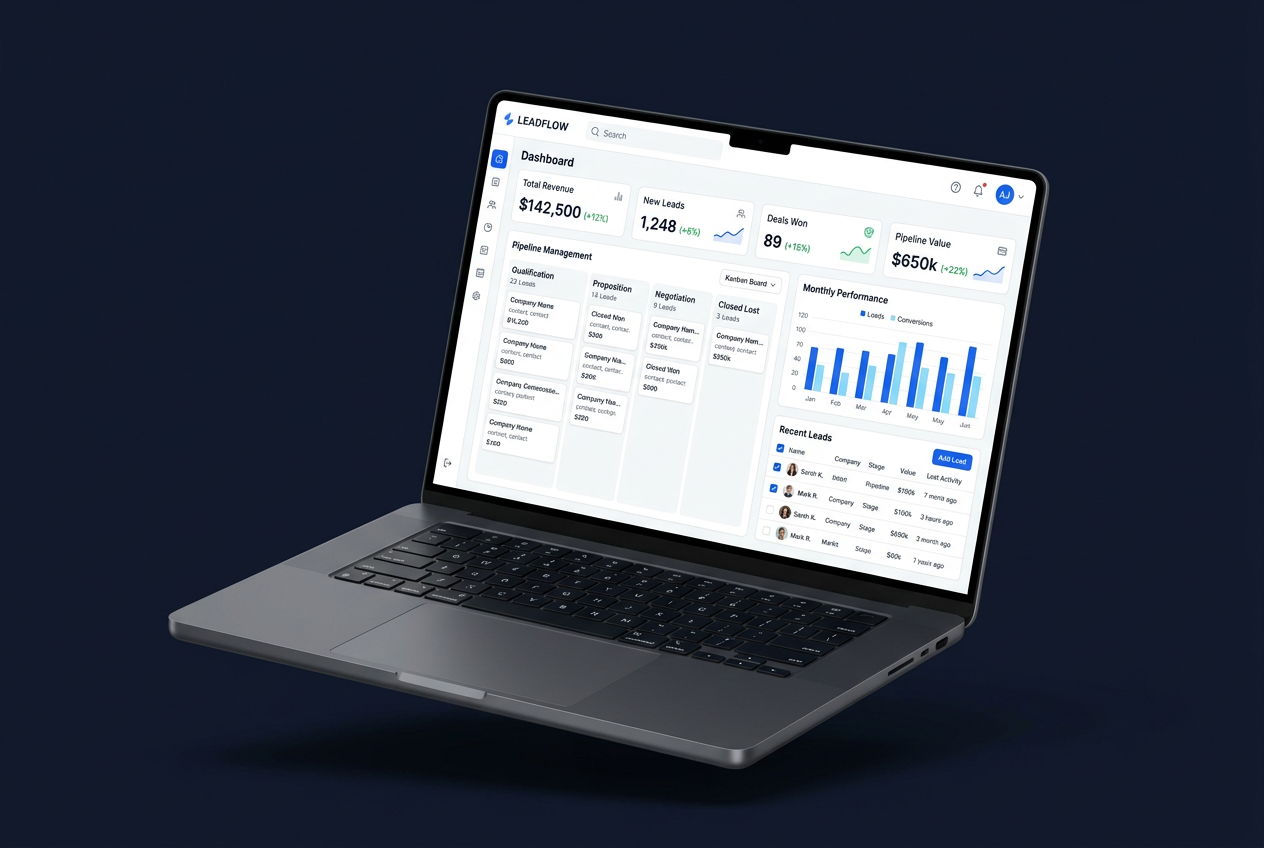 Websouk CRM Dashboard