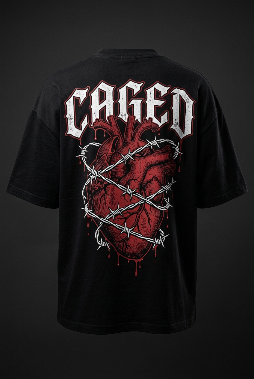 Barbed Heart Tee oversized back print