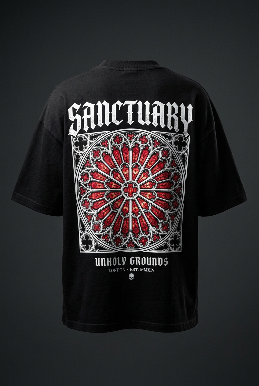 Cathedral Tee oversized back print