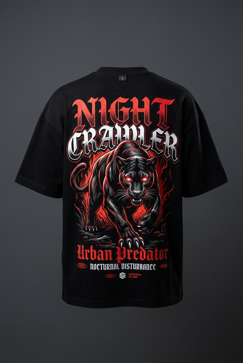 Night Crawler Tee oversized back print