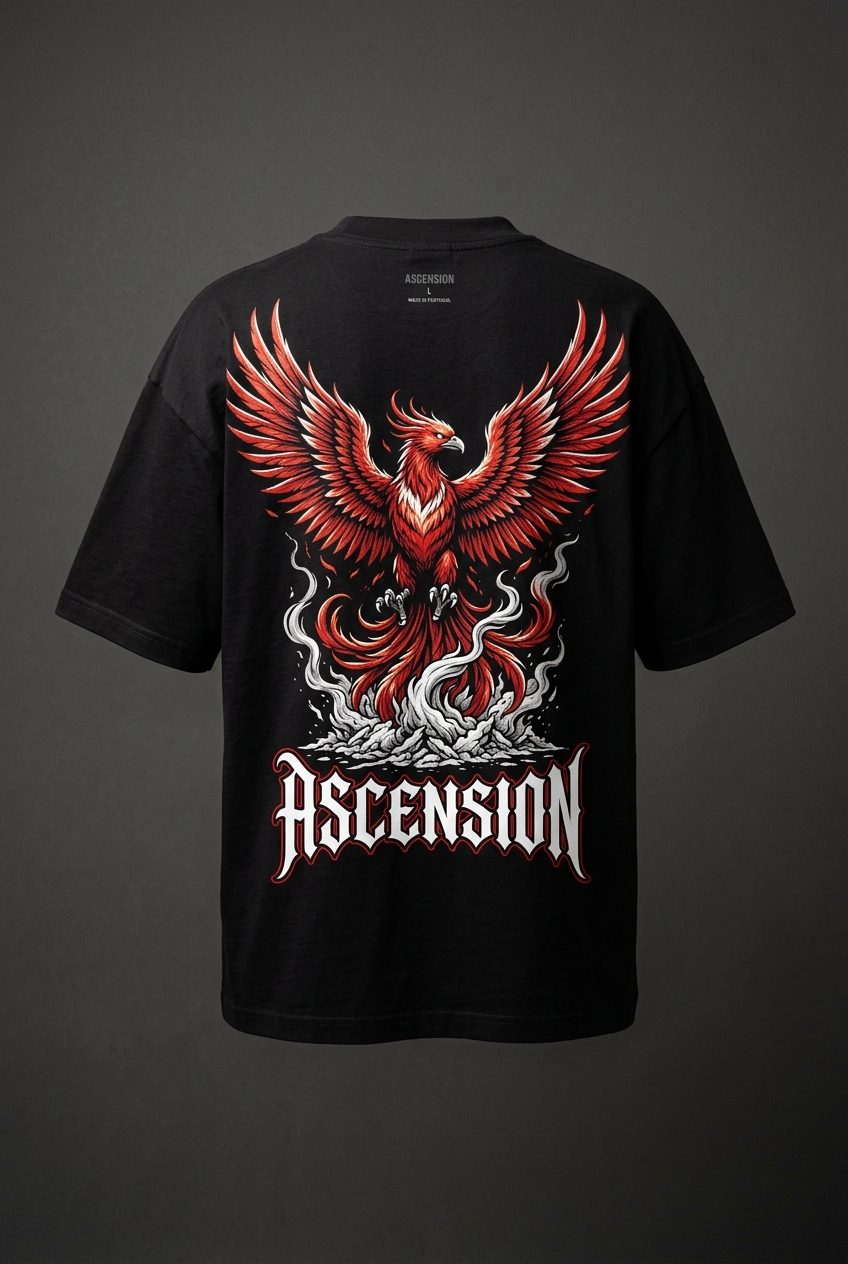 Phoenix Ascension Tee oversized back print