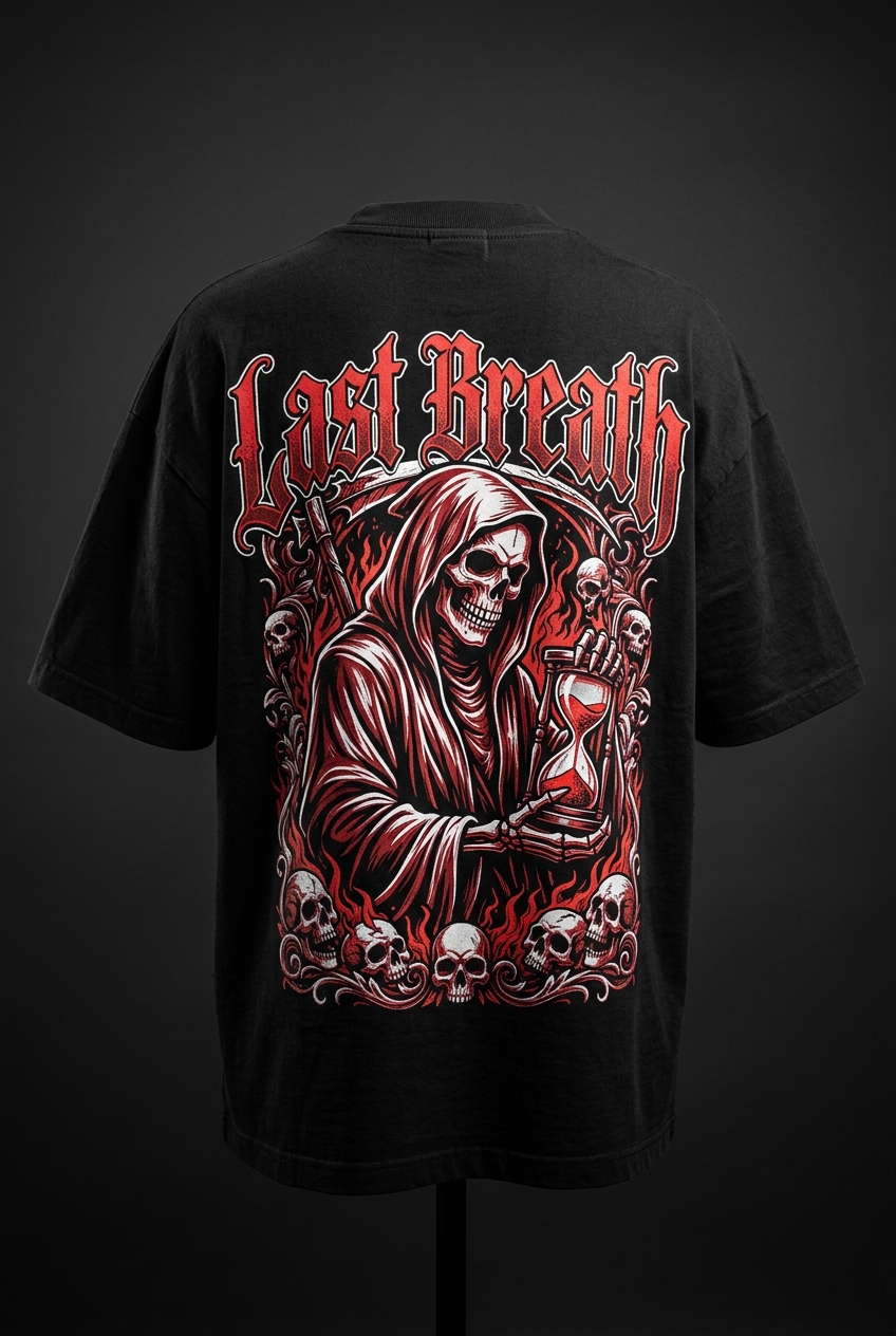Last Breath Tee oversized back print