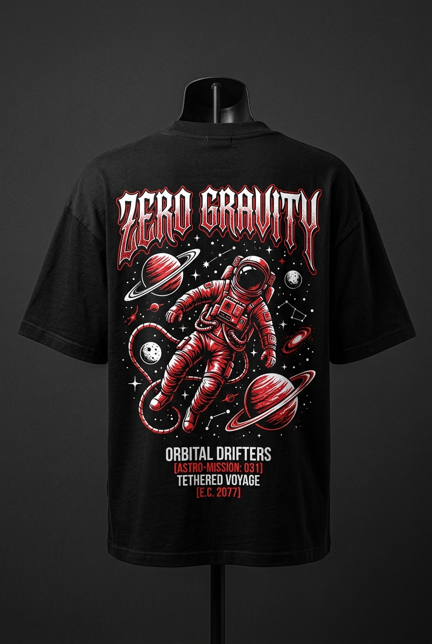 Zero Gravity Tee oversized back print