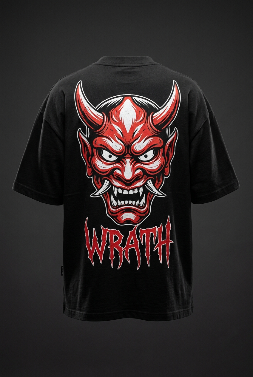 Oni Wrath Tee oversized back print
