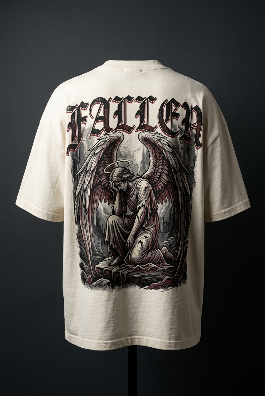 Fallen Angel Tee oversized back print