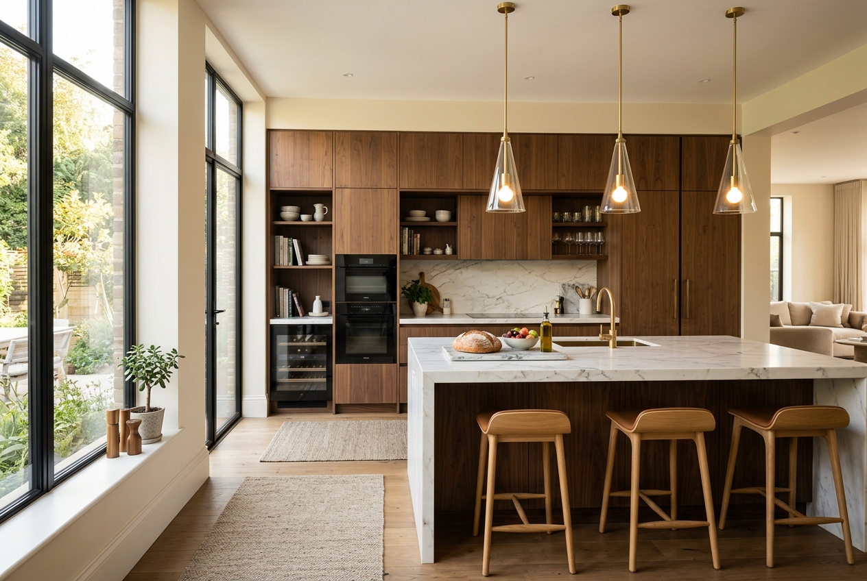 Premium modular kitchen by Paramount Kitchen, Kangra — engineered carcass with premium finishes