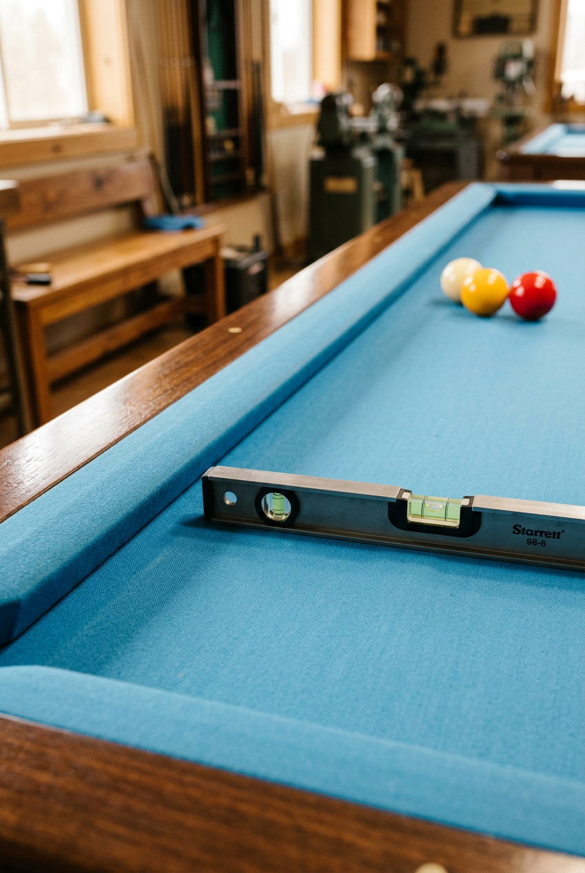Niveau de précision sur un billard français