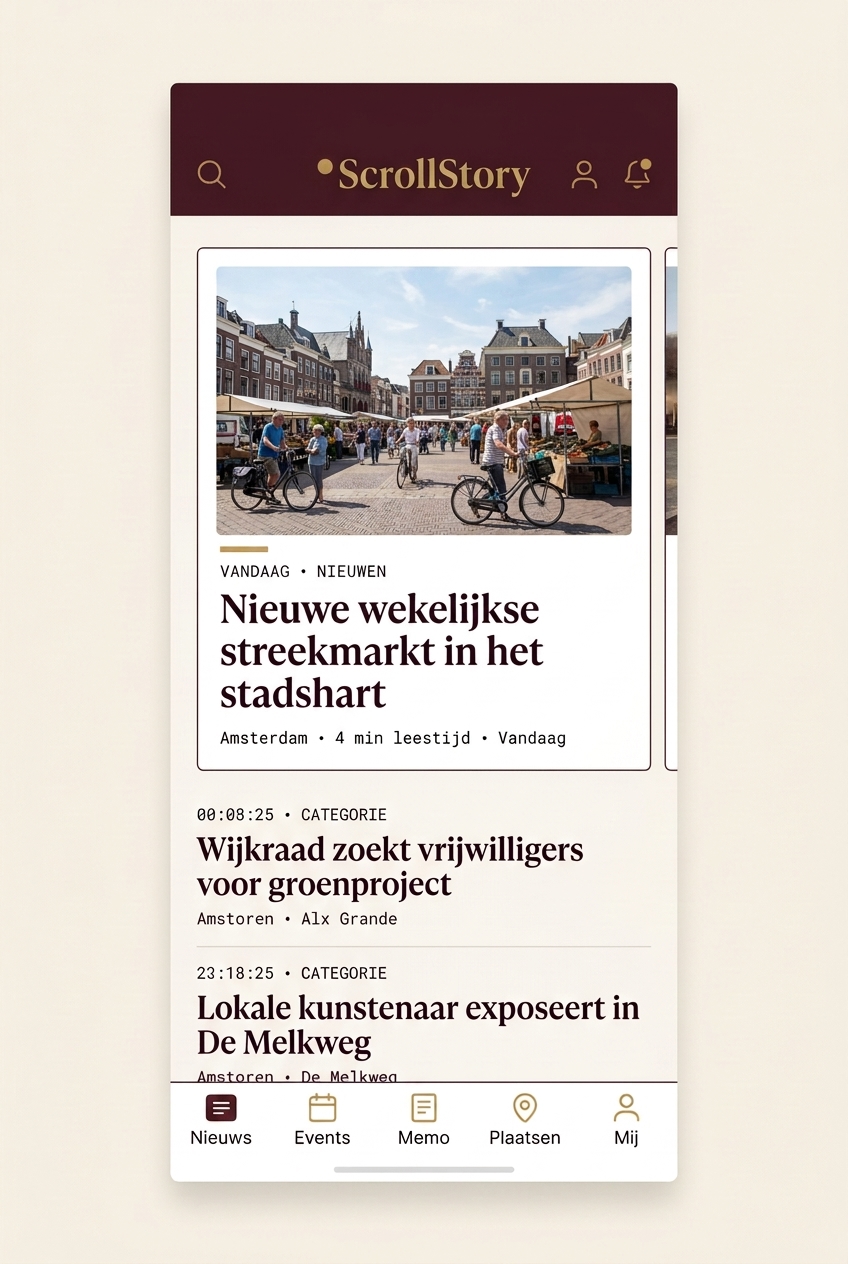App · nieuwsfeed