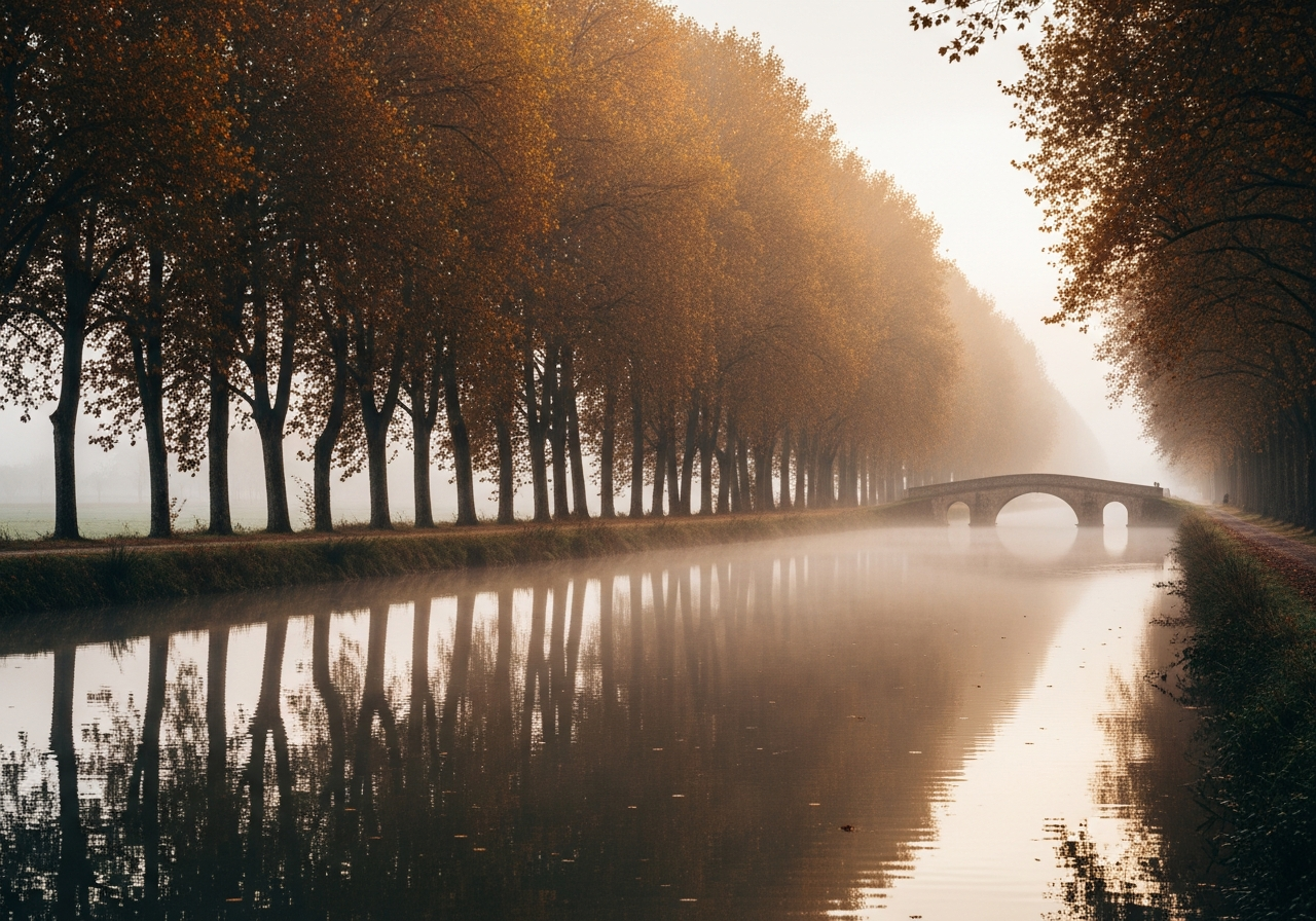 Le canal, lentement
