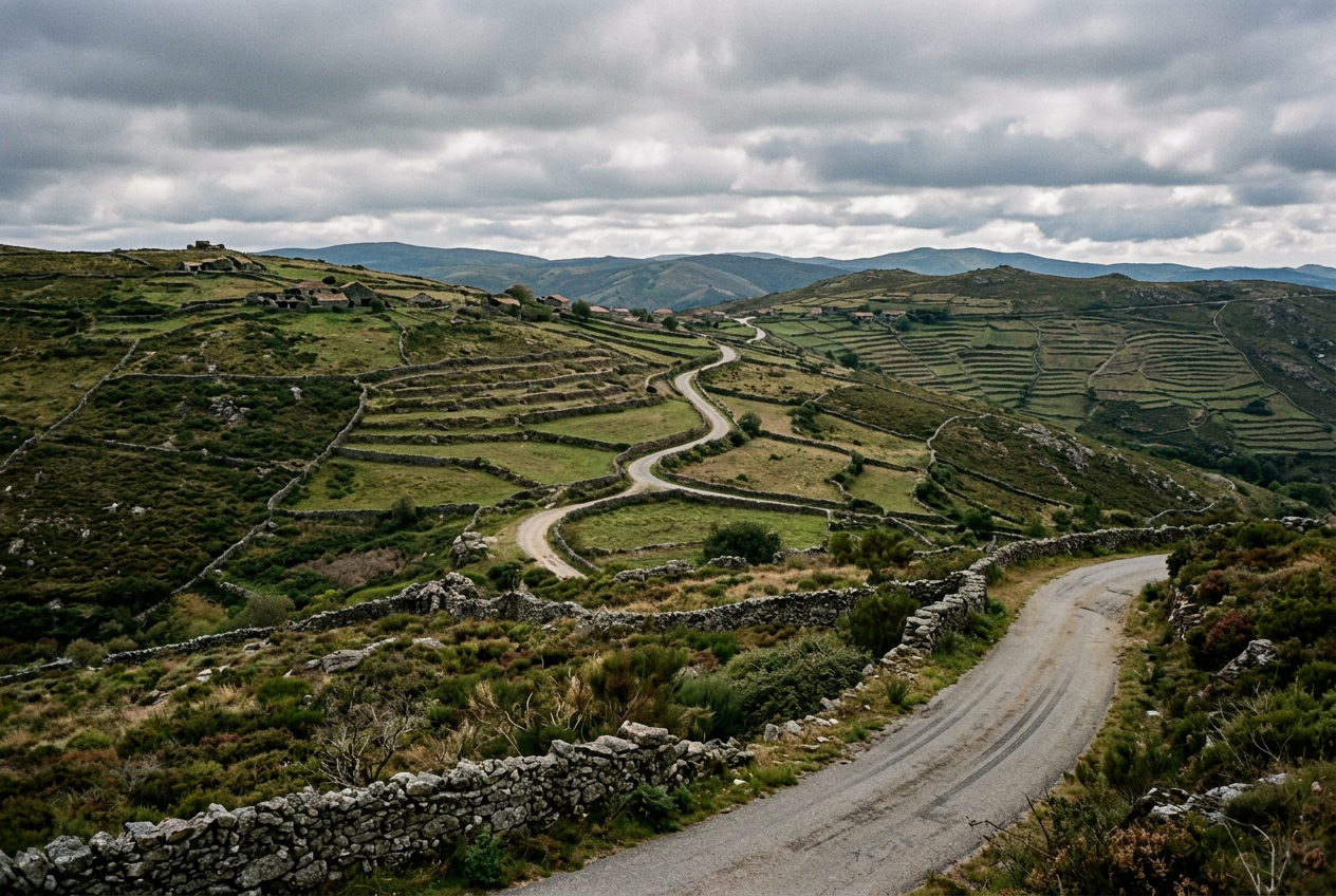 Paisagem da Serra do Barroso, Norte de Portugal