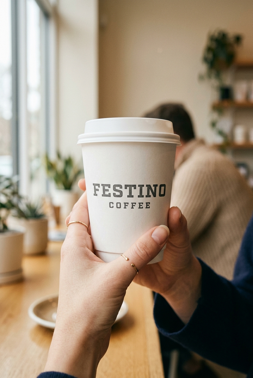 Festino cup with latte art