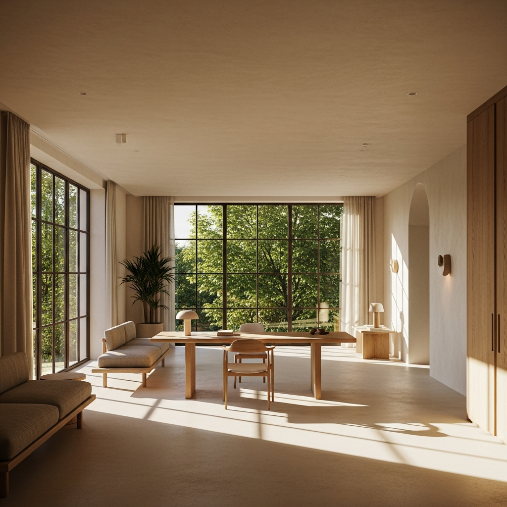 A serene minimalist studio