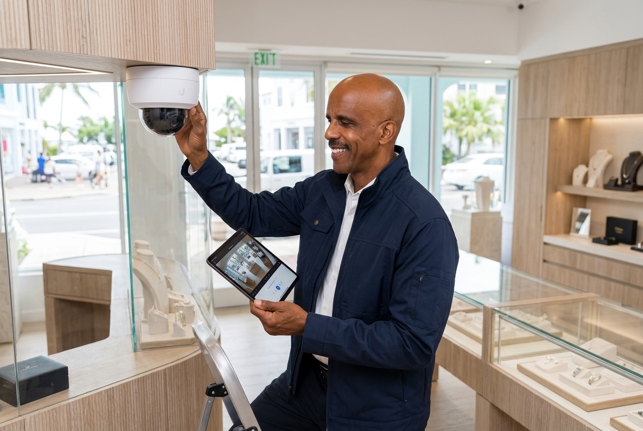Mark T Williams configuring a UniFi Protect camera