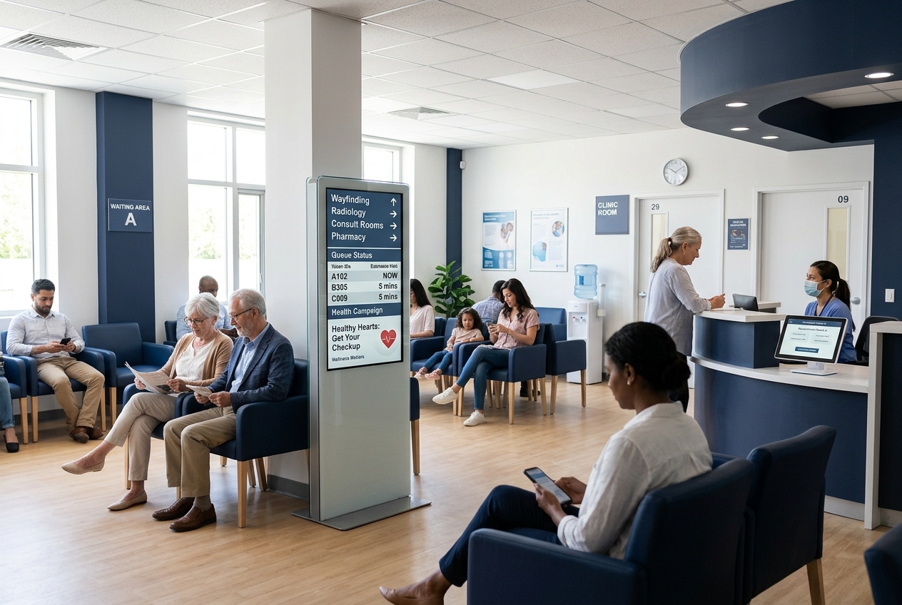 Hospital floor-standing digital information screen