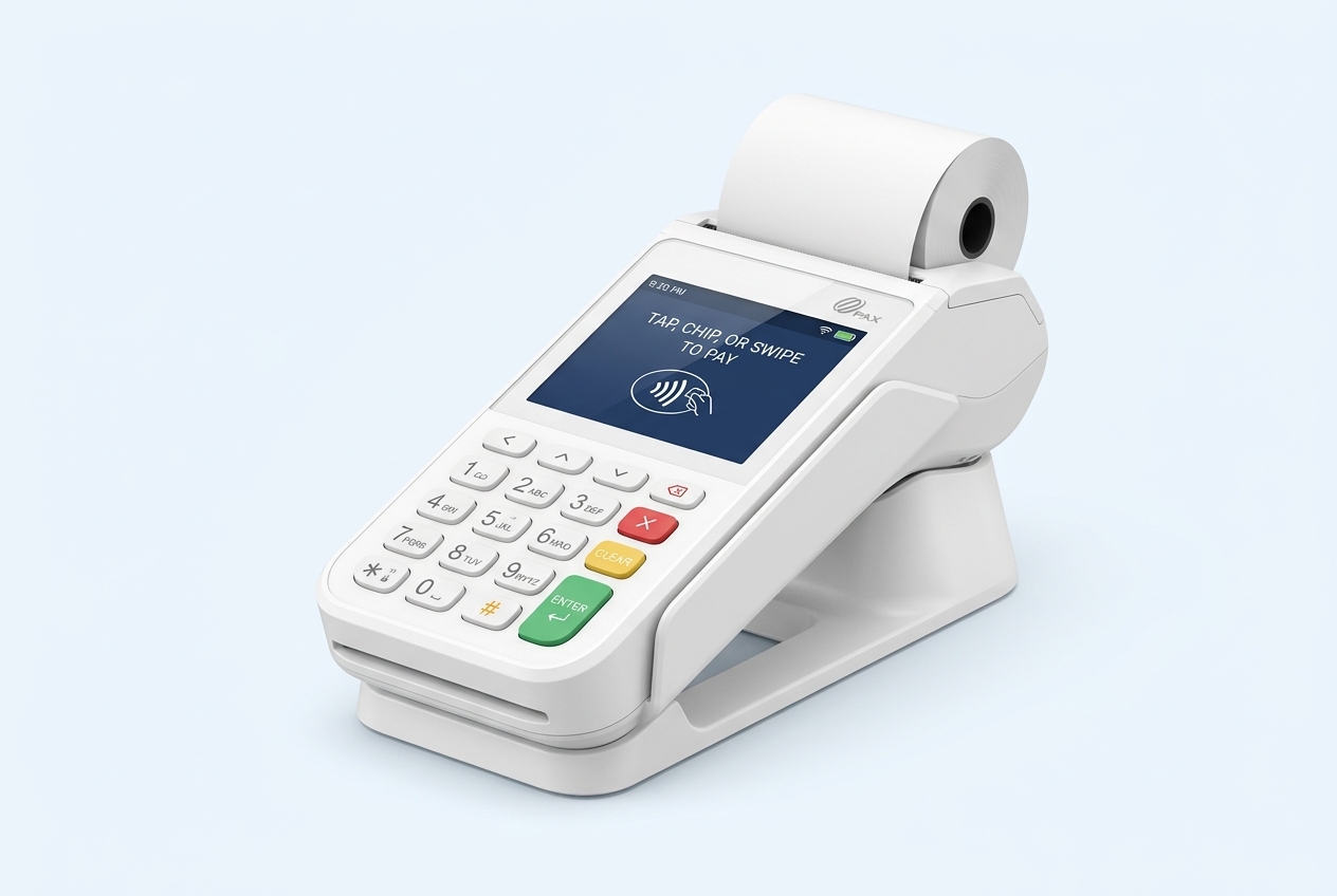 White PAX payment terminal
