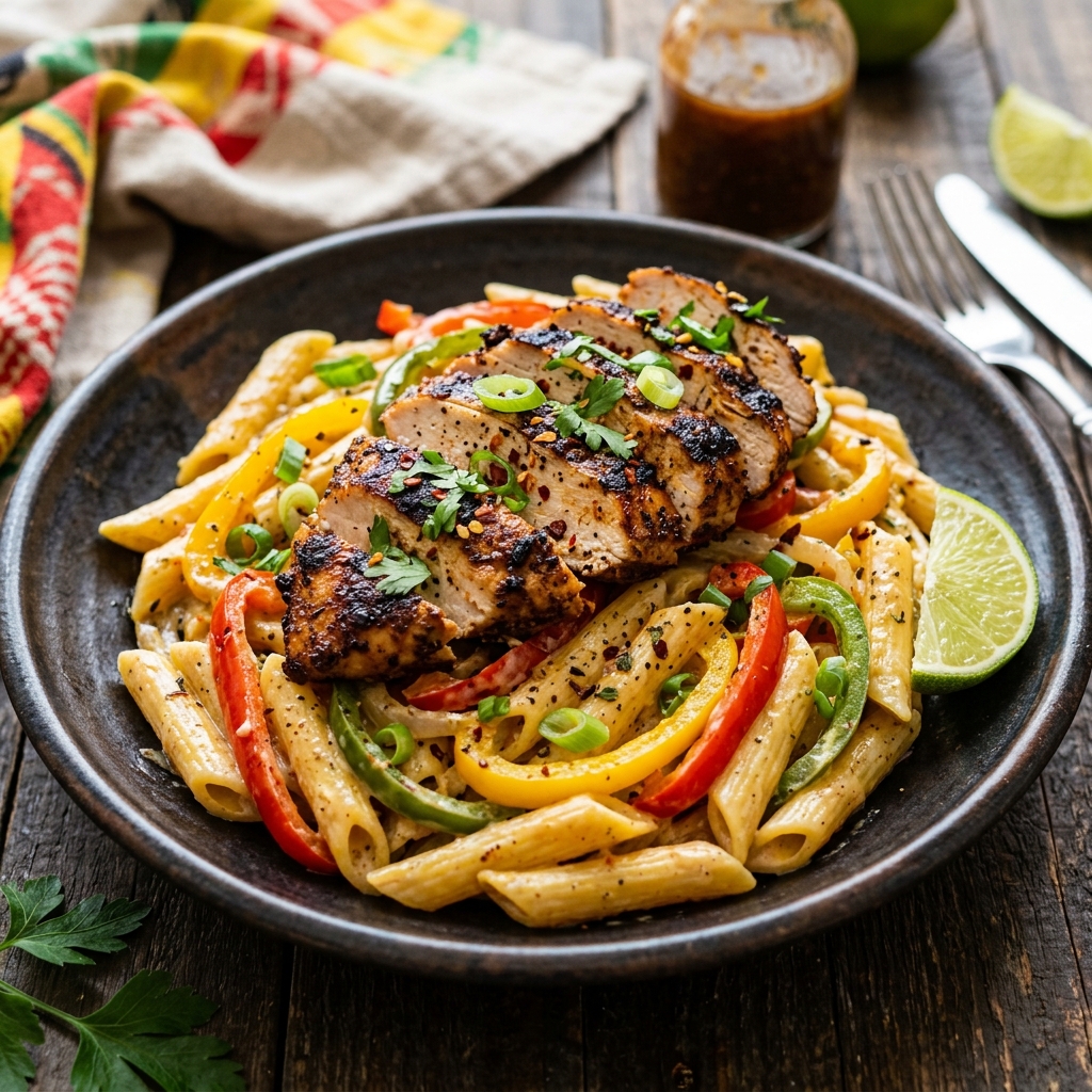 Jerk Chicken Rasta Pasta — Sir. King Kitchen