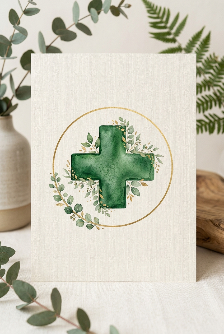 Green medical cross