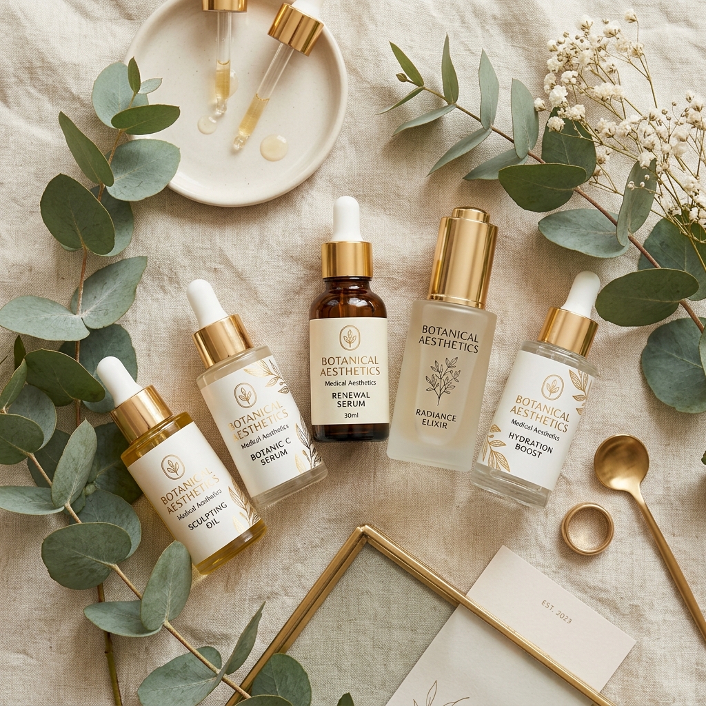 Botanical skincare styling