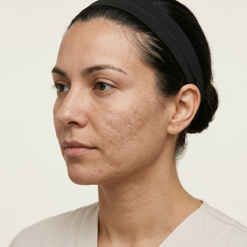 Microneedling + PRP — before