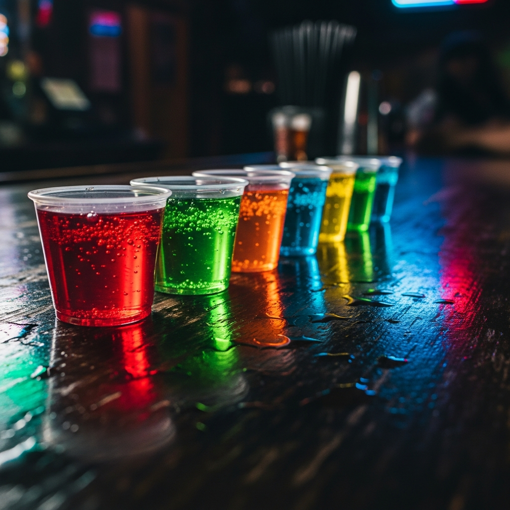 Colorful $1 jell-o shots