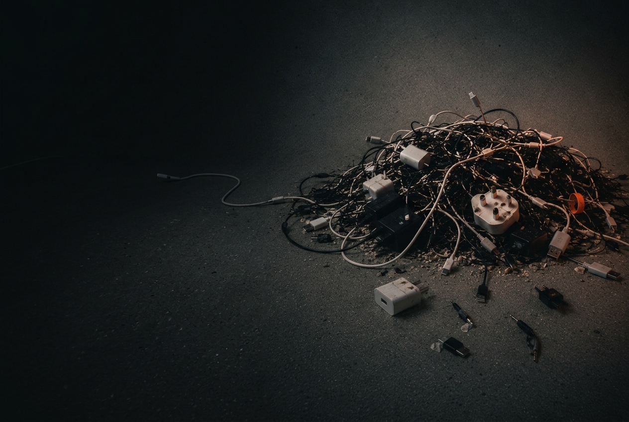 A tangle of cables — the complexity of a typical supplement routine
