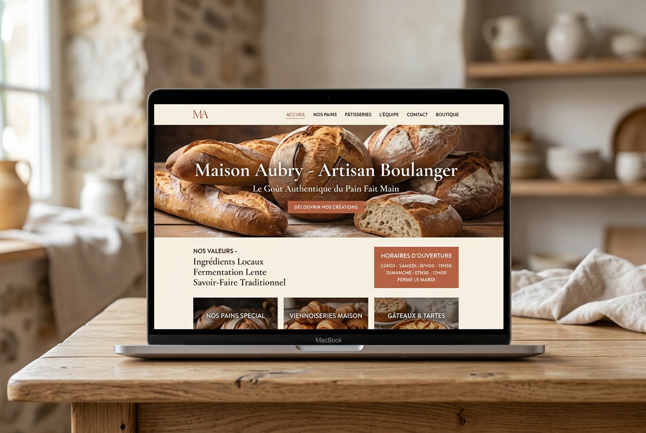 Site internet réalisé pour Maison Aubry