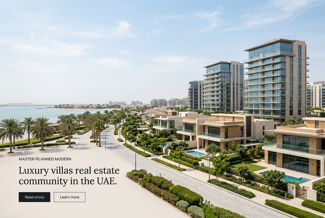 Modern UAE residential and commercial real estate skyline