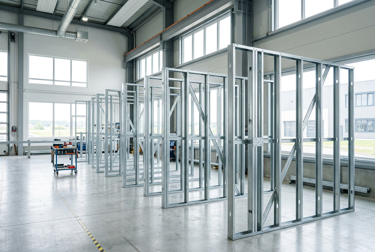 Assembled light-gauge steel wall panels