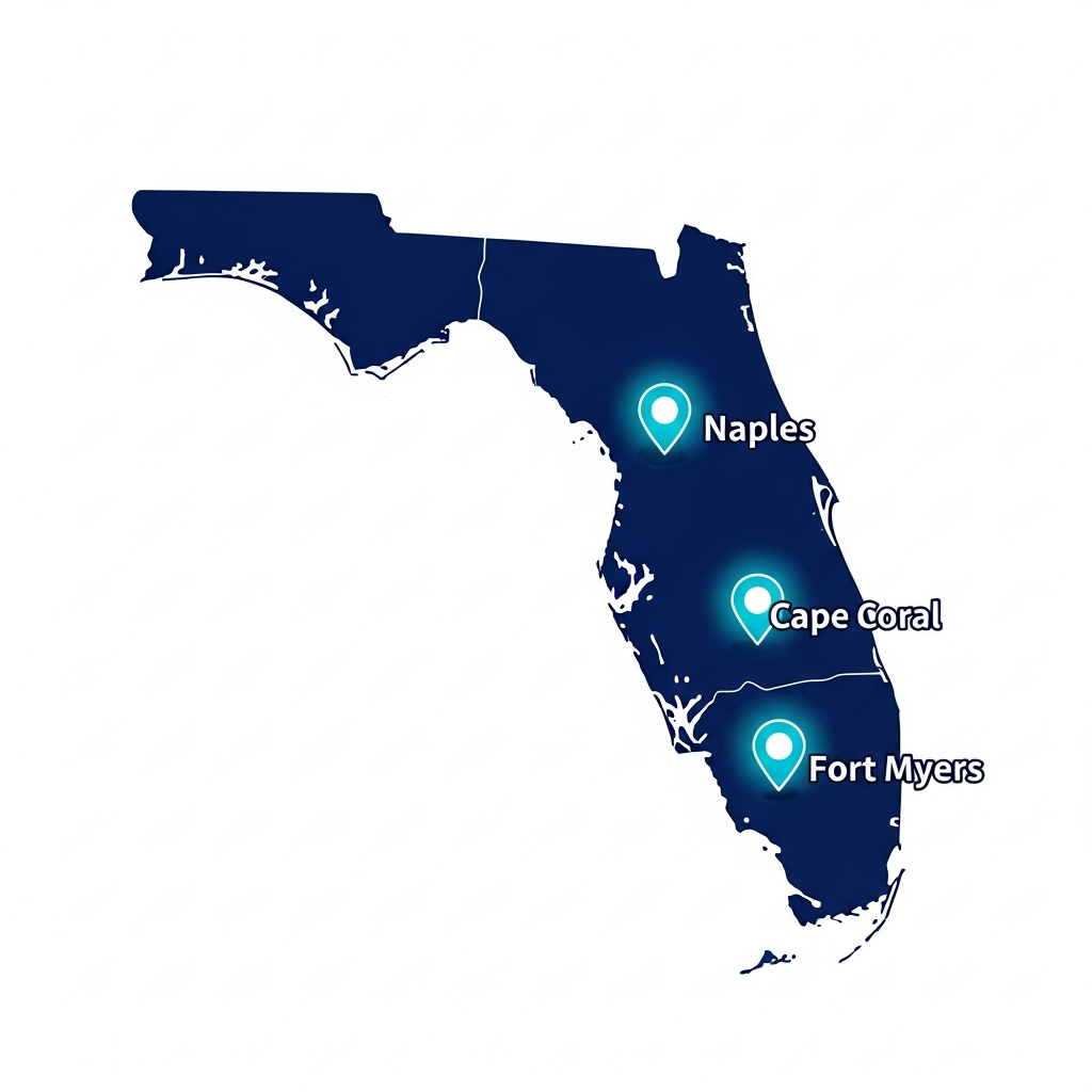 Map of Southwest Florida service area