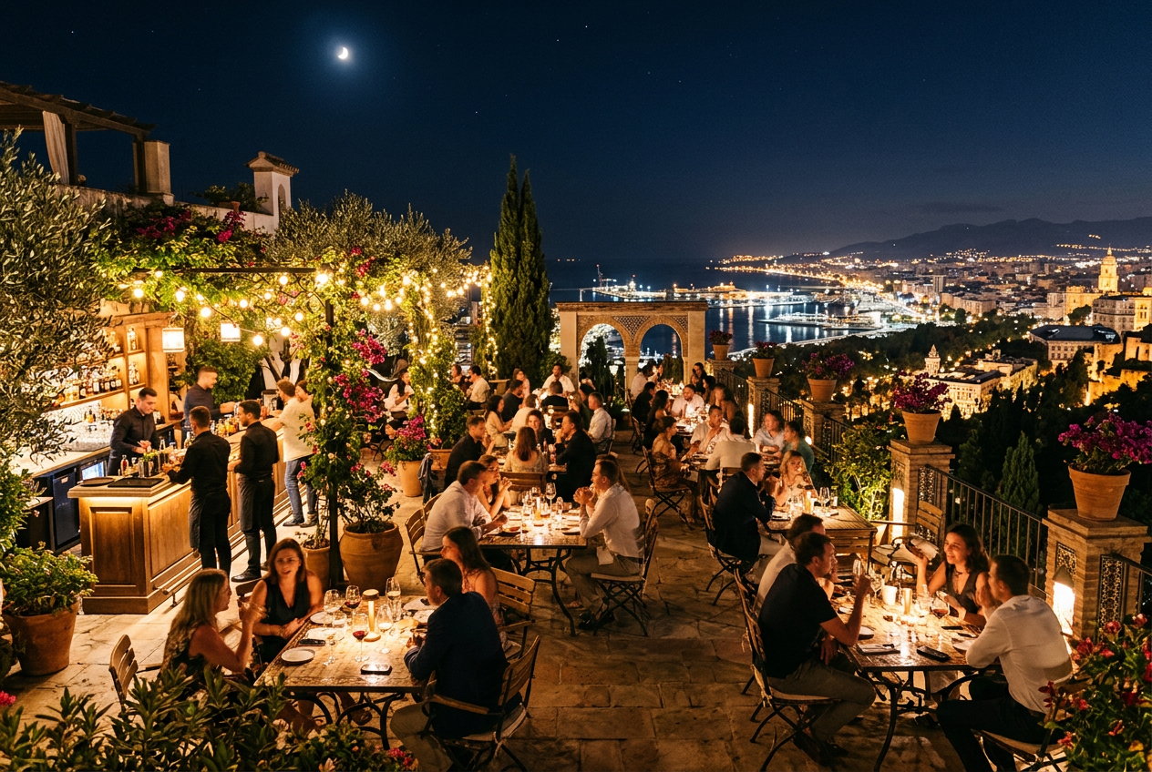 Vinius terraza nocturna