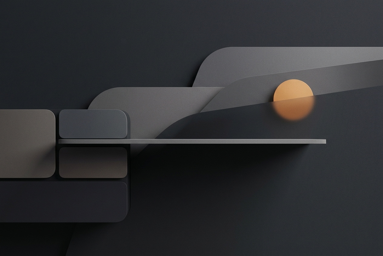 Minimalist abstract editorial workspace graphic
