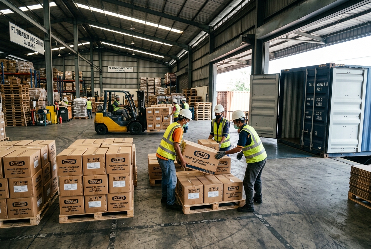 Container port — export logistics