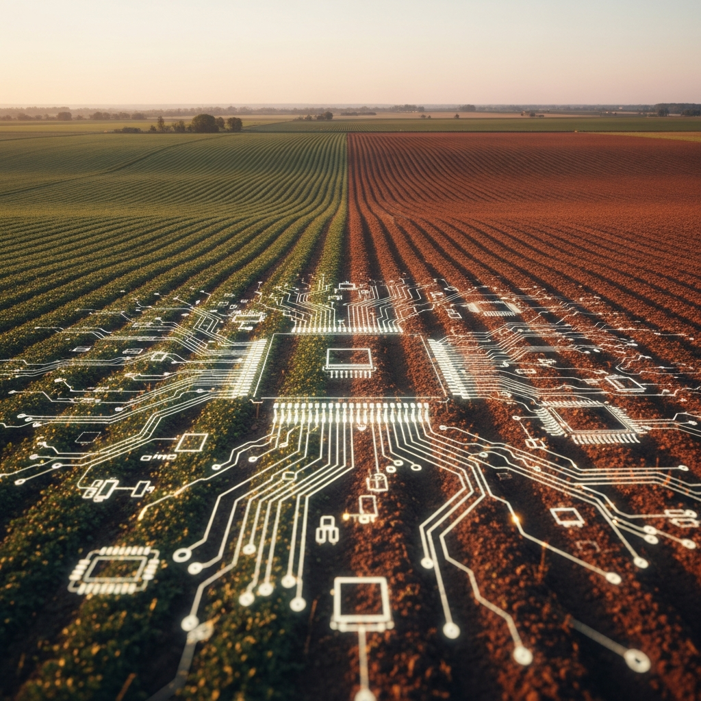 Agricultural fields meeting digital circuits