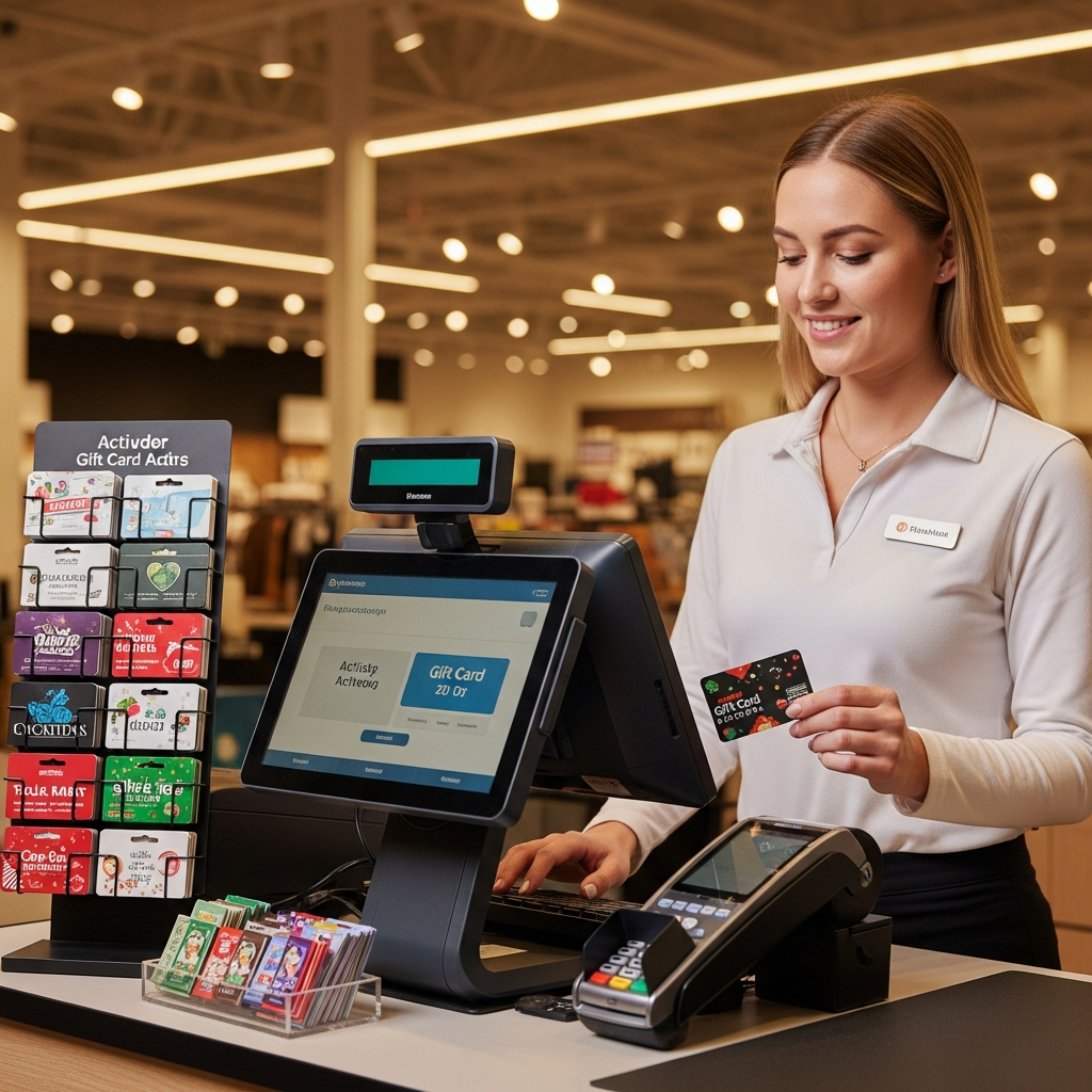 In-store gift card sales at checkout