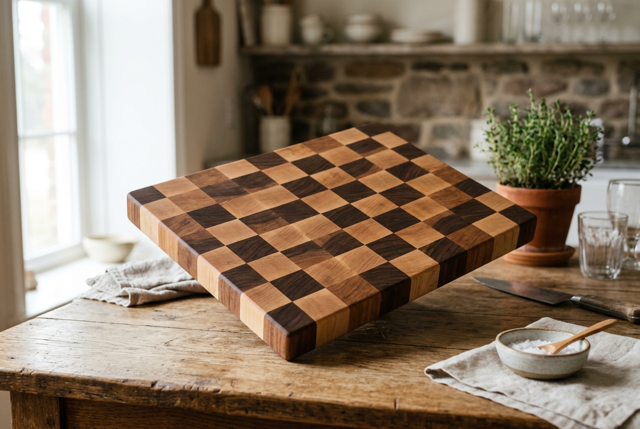 End-Grain Chopping Block · Woodworking