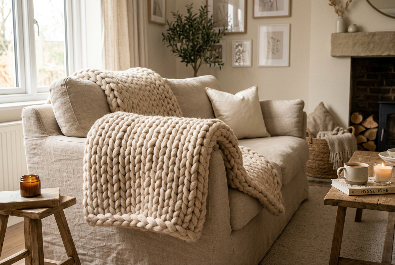 Chunky Knit Lap Throw