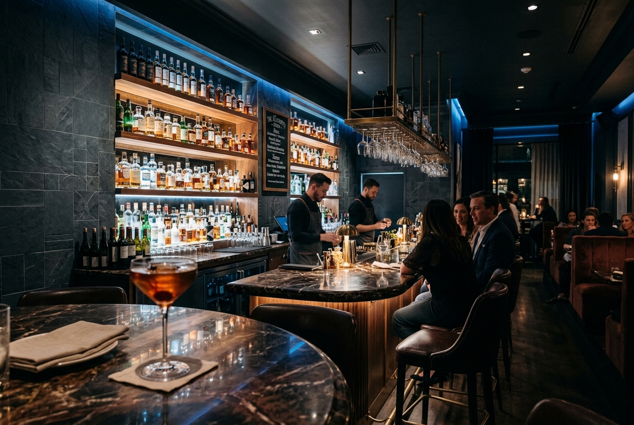 Elegant cocktail bar
