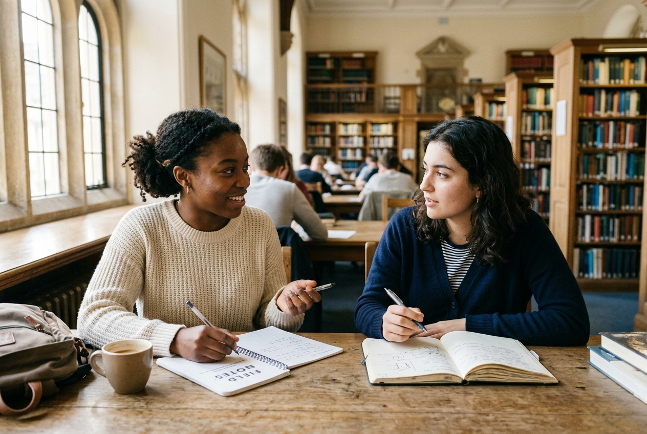Students studying together