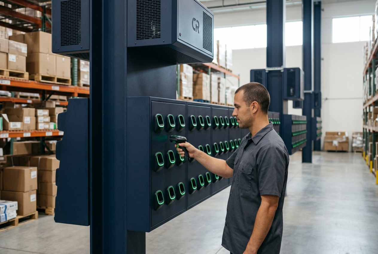 Warehouse scanners charging on ChargeRevo