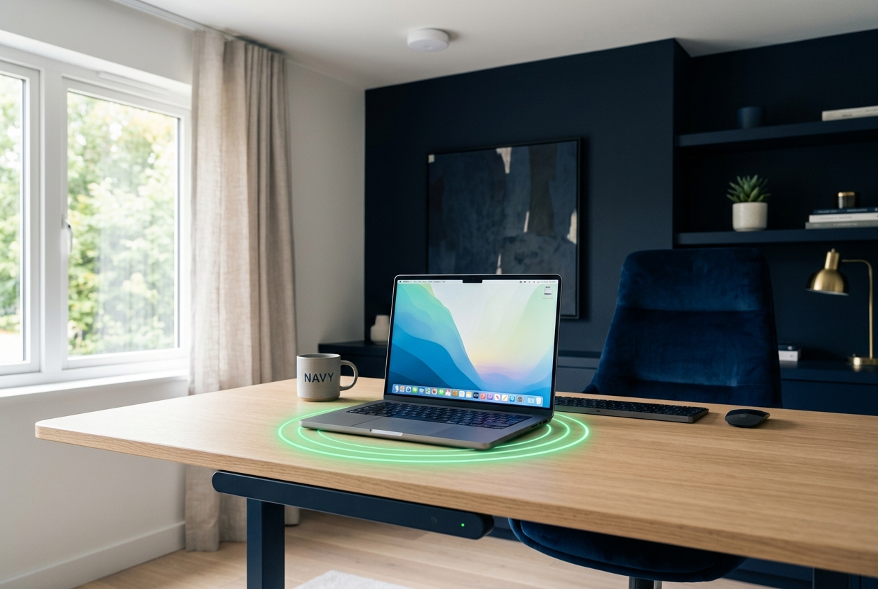 ChargeRevo home office charging through the desk