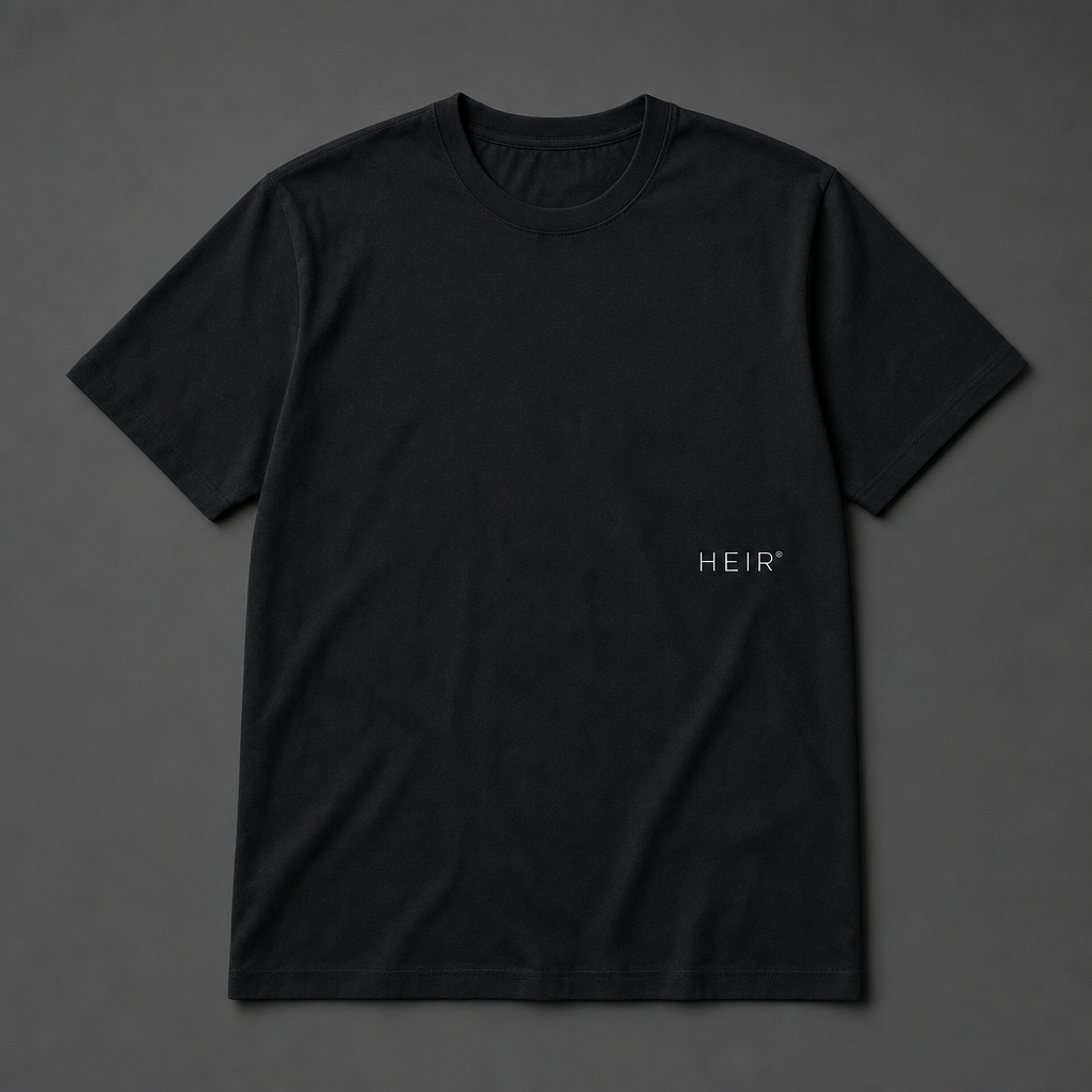 HEIR® Classic Tee — Black — Front