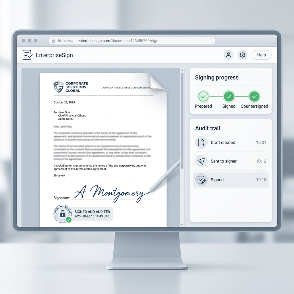 Stancor Group PDF signing product screenshot