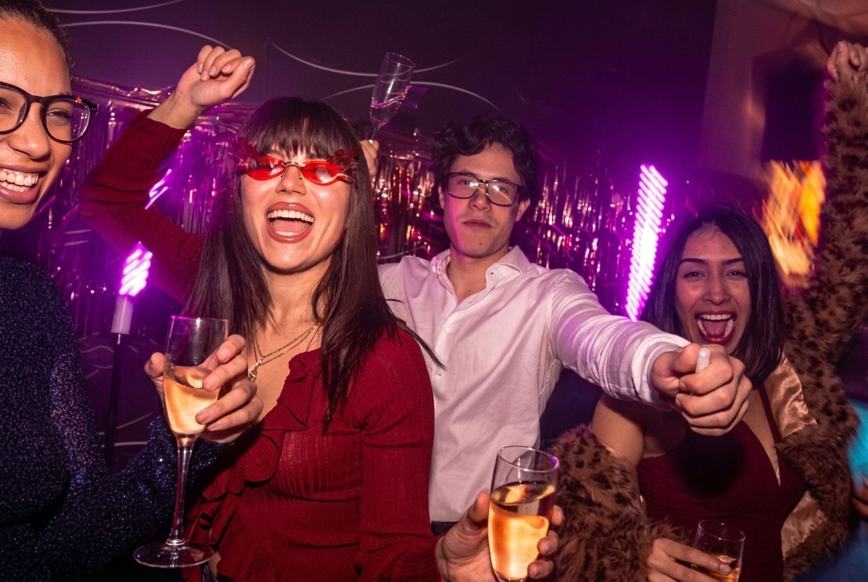 Feestavond met proostende gasten