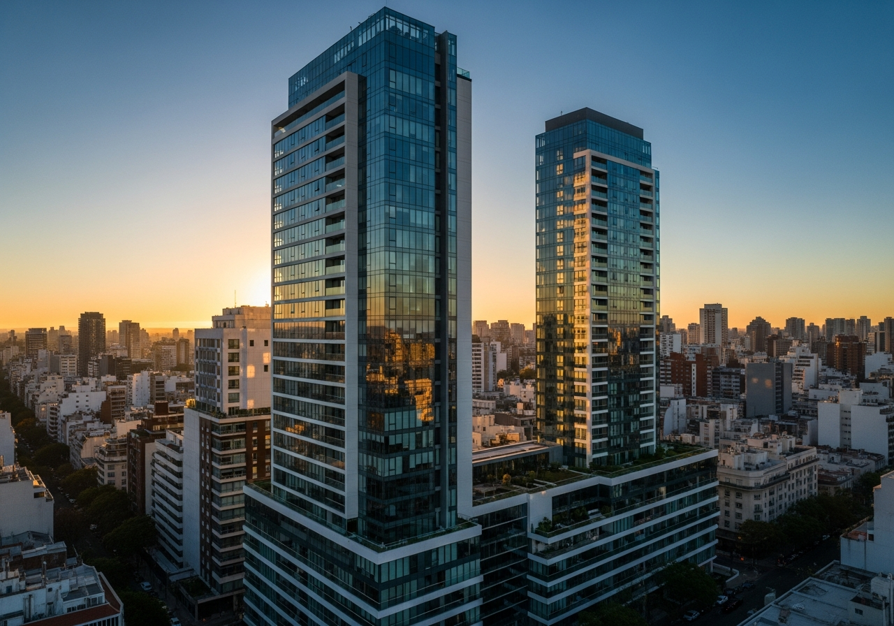 Modern high-rise building in Buenos Aires