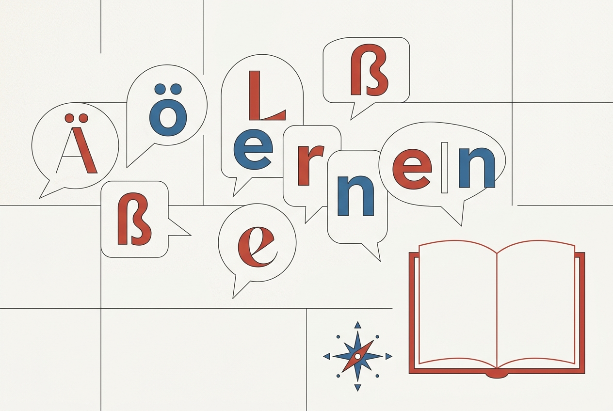 Ilustración de Hallo Suiza sobre qué alemán necesitas para vivir en la suiza germanófona