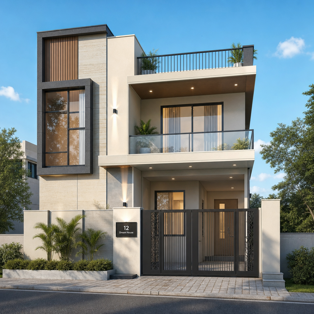 Sleek Residency 3D render